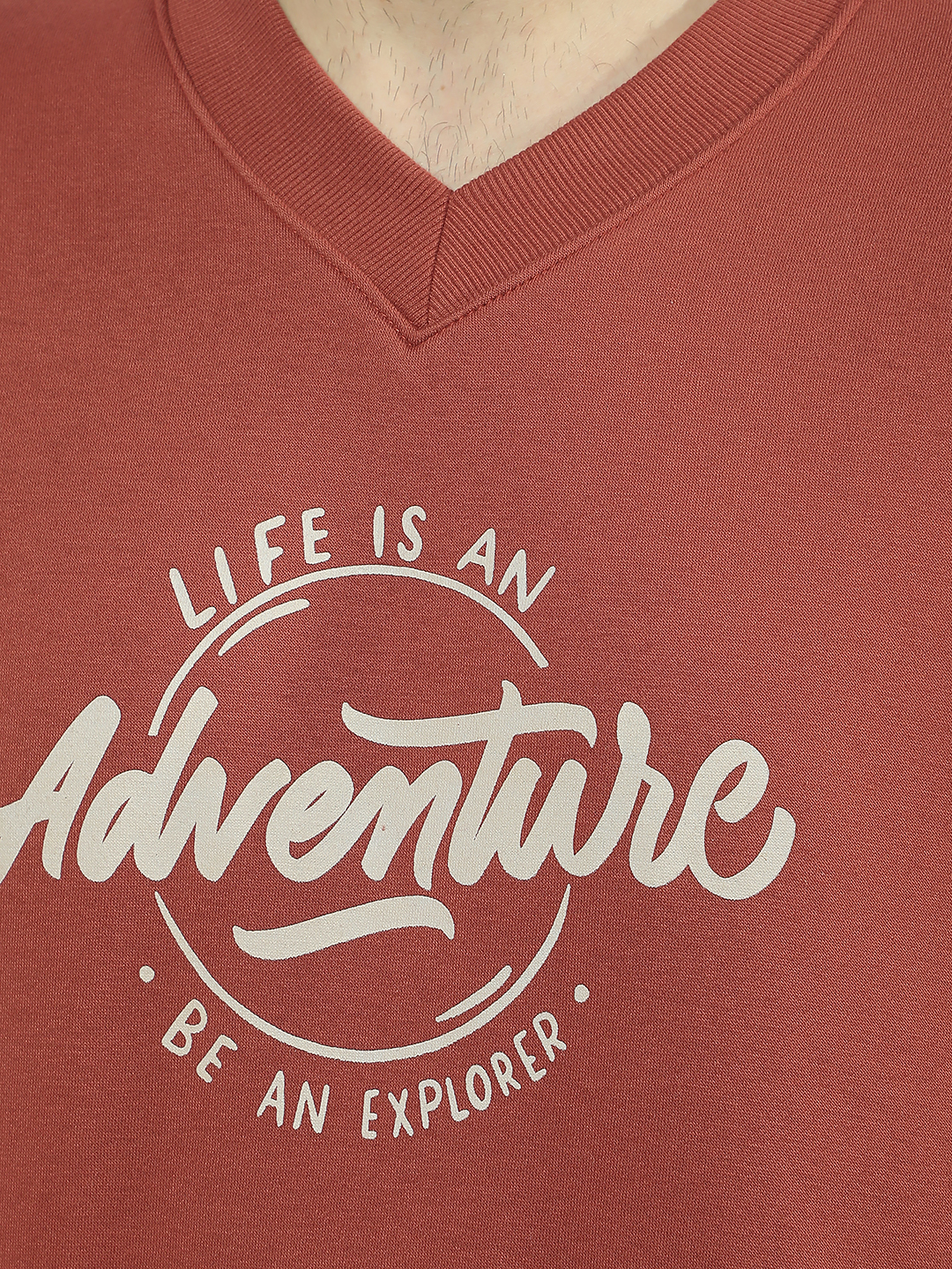 Numero Uno Men Brown V-Neck Sweatshirts